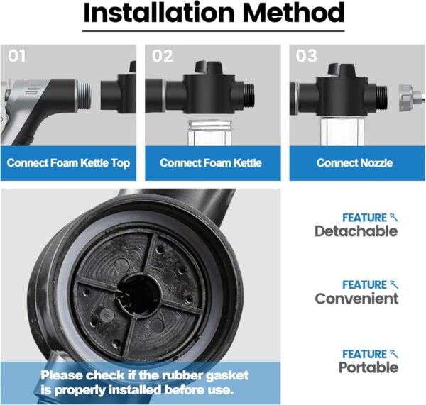 رشاش صابون عالي الضغط لخرطوم الحديقة،