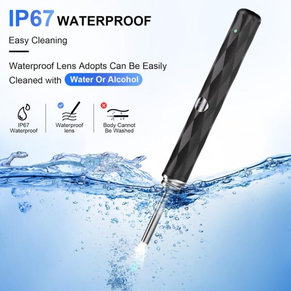 إزالة شمع الأذن عالي الدقة الأذن لأندرويد وios (أسود)