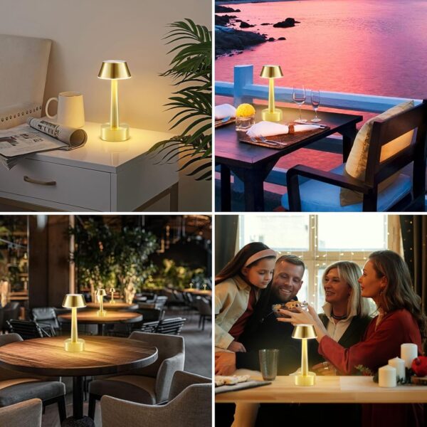 مصباح طاولة صغير لاسلكي من عبوتين