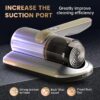 مكنسة كهربائية مرتبة pato، مكنسة كهربائية لاسلكية للسرير المحمولة بضوء uv c، فلتر hepa واهتزاز فوق صوتي، 12 كيلو في الثانية، مناسبة للأسرة، الأرائك، مقاعد السيارات، السجاد (ذهبي)