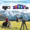 حامل ثلاثي لهاتف joilcan، وحامل ثلاثي بحجم 68" لتصوير صور الفيديو على حامل الهاتف، وحامل ثلاثي لأرضية السفر متوافق مع كاميرا iphone كانون نيكون dslr، وحاملات ثلاثية للهواتف المحمولة مع جهاز تحكم عن بعد/حقيبة سفر